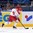 MINSK, BELARUS - MAY 13: Denmark's Morten Green #13 charges up ice with Italy's Daniel Tudin #19 chasing during preliminary round action at the 2014 IIHF Ice Hockey World Championship. (Photo by Richard Wolowicz/HHOF-IIHF Images)

